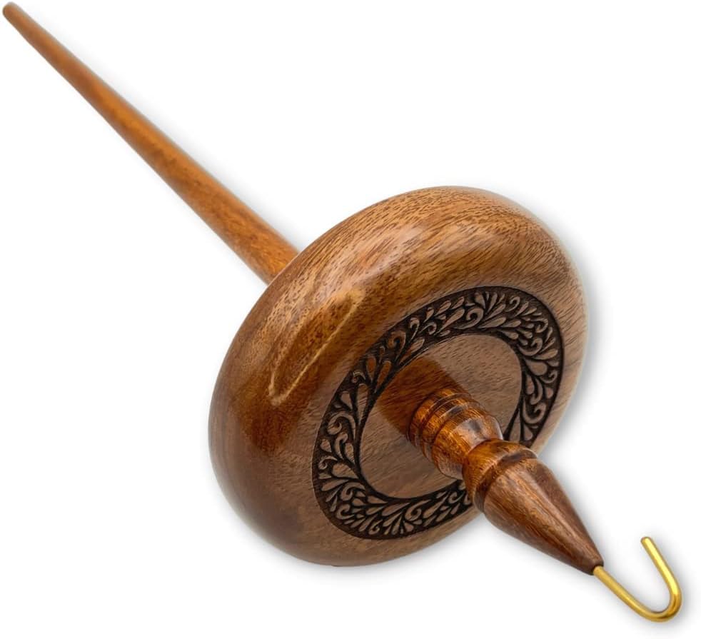 Drop Spindle Rose Wood Flora– Black Mountain Yarn Shop